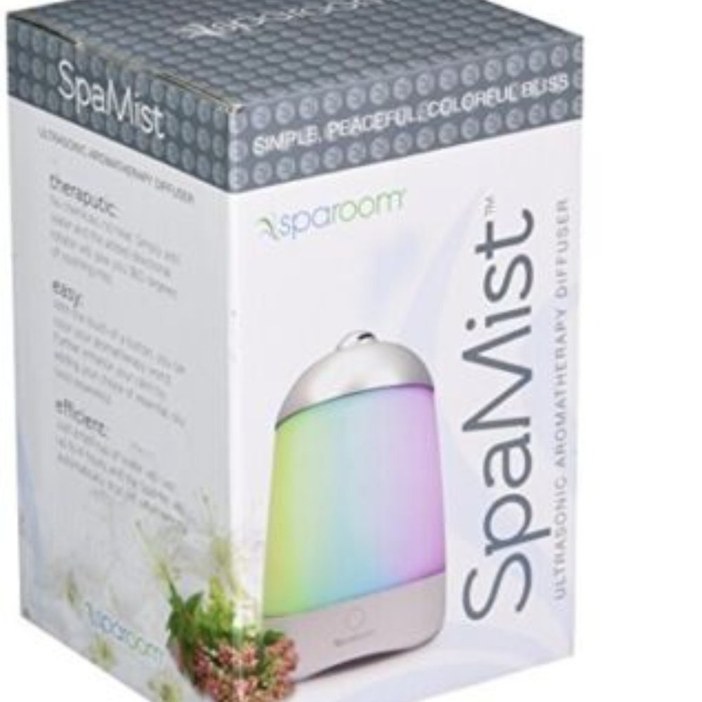 SpaRoom Ultrasonic Aromatherapy Spa Mist Diffuser Light Changing NEW IN BOX